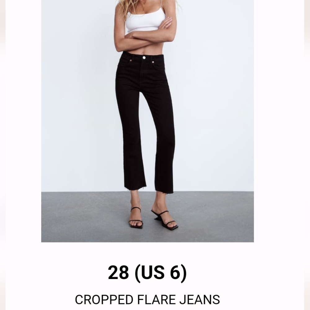 Zara Cropped Flare Jeans